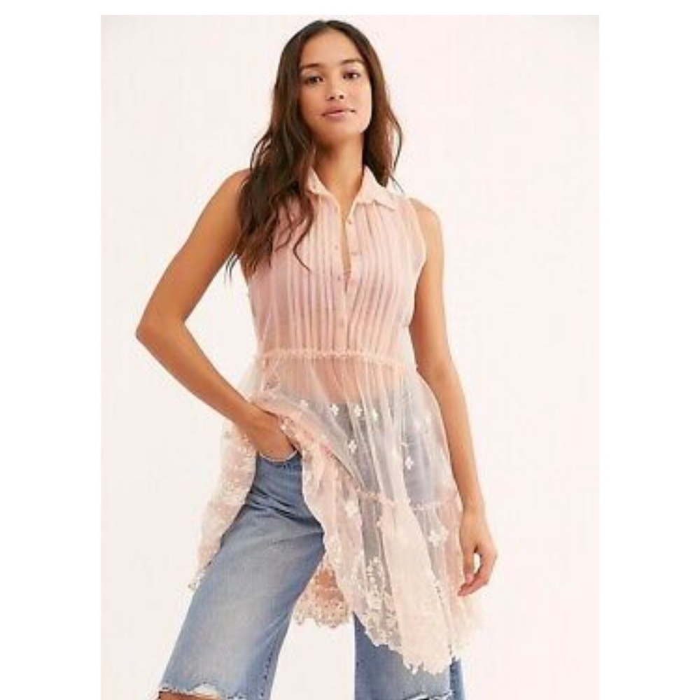 Free People One Hearts Peach Slip